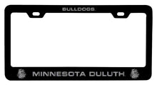 Load image into Gallery viewer, Minnesota Duluth Bulldogs NCAA Laser-Engraved Metal License Plate Frame - Choose Black or White Color
