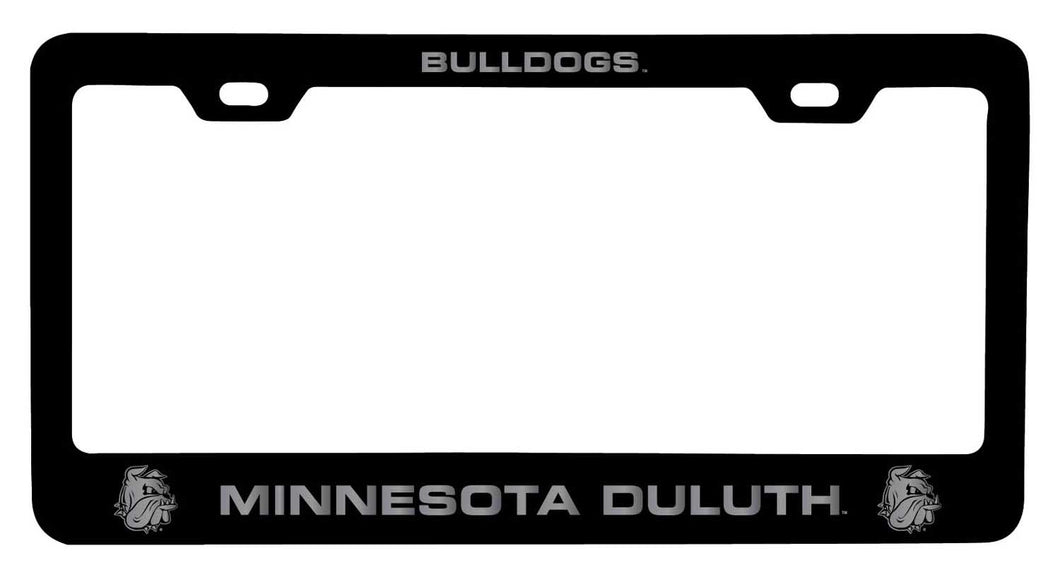 Minnesota Duluth Bulldogs NCAA Laser-Engraved Metal License Plate Frame - Choose Black or White Color