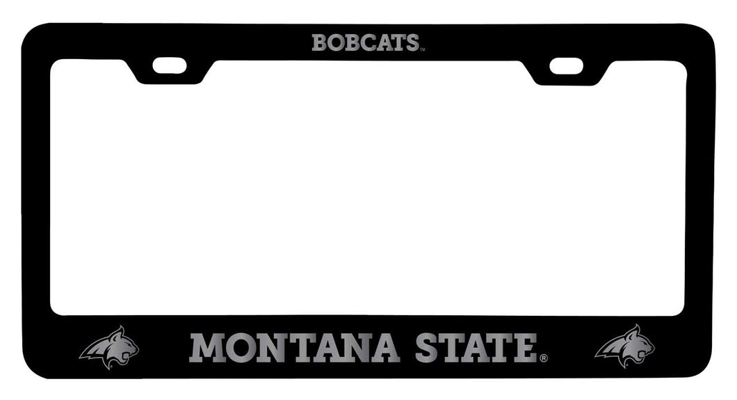 Montana State Bobcats NCAA Laser-Engraved Metal License Plate Frame - Choose Black or White Color