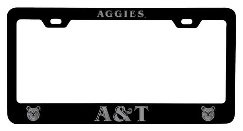 North Carolina A&T State Aggies NCAA Laser-Engraved Metal License Plate Frame - Choose Black or White Color