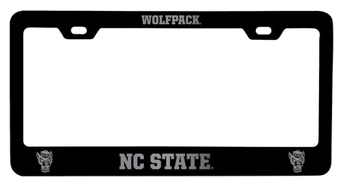 NC State Wolfpack NCAA Laser-Engraved Metal License Plate Frame - Choose Black or White Color