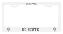 Load image into Gallery viewer, NC State Wolfpack NCAA Laser-Engraved Metal License Plate Frame - Choose Black or White Color
