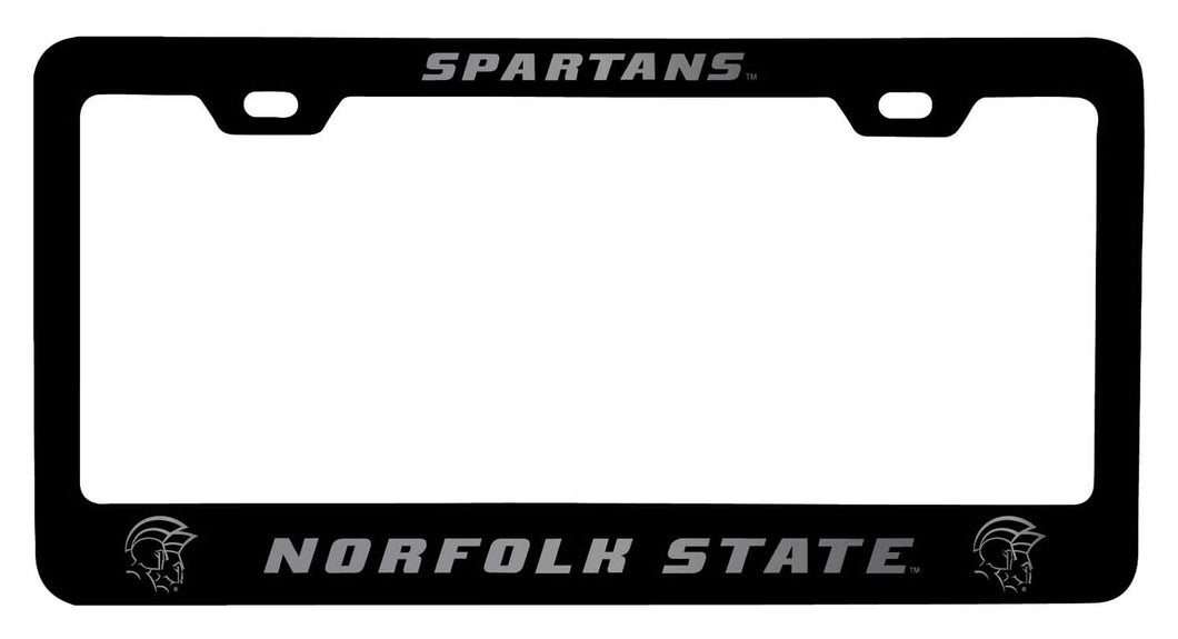 Norfolk State University NCAA Laser-Engraved Metal License Plate Frame - Choose Black or White Color