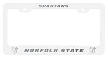 Load image into Gallery viewer, Norfolk State University NCAA Laser-Engraved Metal License Plate Frame - Choose Black or White Color
