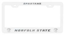 Load image into Gallery viewer, Norfolk State University NCAA Laser-Engraved Metal License Plate Frame - Choose Black or White Color
