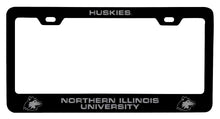 Load image into Gallery viewer, Northern Illinois Huskies NCAA Laser-Engraved Metal License Plate Frame - Choose Black or White Color
