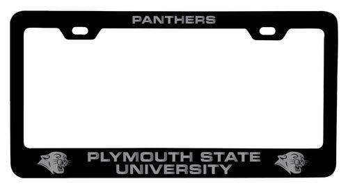 Plymouth State University NCAA Laser-Engraved Metal License Plate Frame - Choose Black or White Color