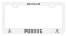 Load image into Gallery viewer, Purdue Boilermakers NCAA Laser-Engraved Metal License Plate Frame - Choose Black or White Color
