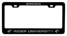 Load image into Gallery viewer, Rider University Broncs NCAA Laser-Engraved Metal License Plate Frame - Choose Black or White Color
