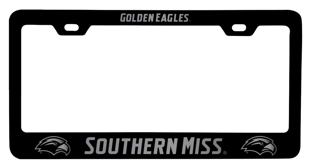 Southern Mississippi Golden Eagles NCAA Laser-Engraved Metal License Plate Frame - Choose Black or White Color