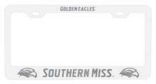 Load image into Gallery viewer, Southern Mississippi Golden Eagles NCAA Laser-Engraved Metal License Plate Frame - Choose Black or White Color
