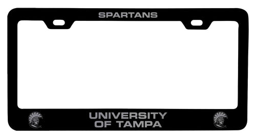 University of Tampa Spartans NCAA Laser-Engraved Metal License Plate Frame - Choose Black or White Color