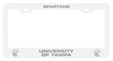 Load image into Gallery viewer, University of Tampa Spartans NCAA Laser-Engraved Metal License Plate Frame - Choose Black or White Color
