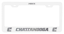 Load image into Gallery viewer, University of Tennessee at Chattanooga NCAA Laser-Engraved Metal License Plate Frame - Choose Black or White Color
