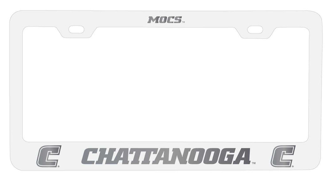 University of Tennessee at Chattanooga Etched Metal License Plate Frame - Choose Your Color