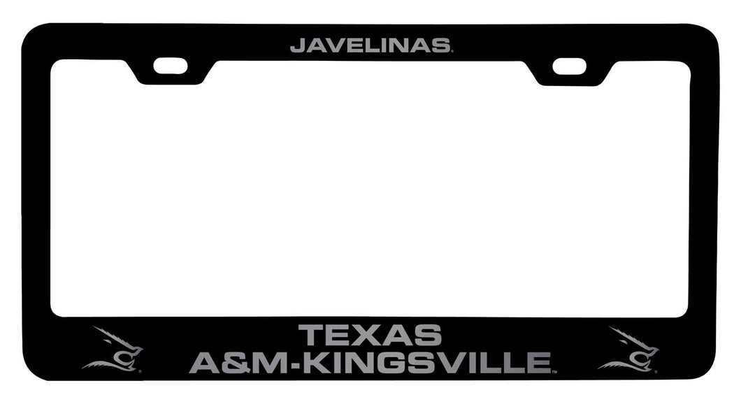Texas A&M Kingsville Javelinas NCAA Laser-Engraved Metal License Plate Frame - Choose Black or White Color