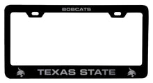 Load image into Gallery viewer, Texas State Bobcats NCAA Laser-Engraved Metal License Plate Frame - Choose Black or White Color
