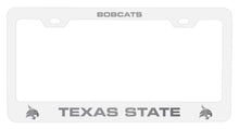 Load image into Gallery viewer, Texas State Bobcats NCAA Laser-Engraved Metal License Plate Frame - Choose Black or White Color
