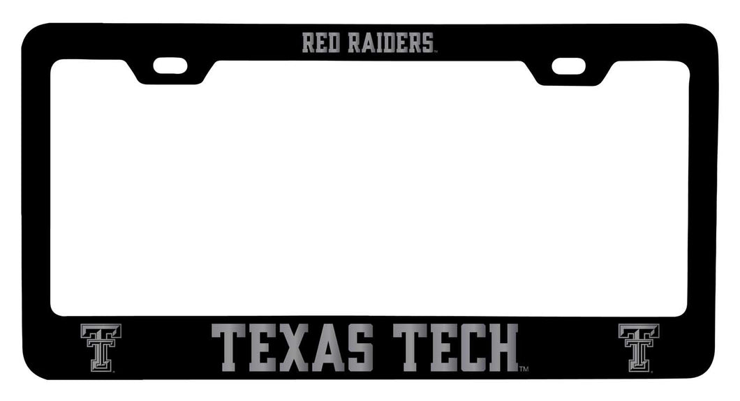 Texas Tech Red Raiders NCAA Laser-Engraved Metal License Plate Frame - Choose Black or White Color