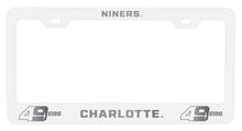 Load image into Gallery viewer, North Carolina Charlotte Forty-Niners NCAA Laser-Engraved Metal License Plate Frame - Choose Black or White Color
