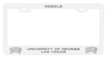 Load image into Gallery viewer, UNLV Rebels NCAA Laser-Engraved Metal License Plate Frame - Choose Black or White Color
