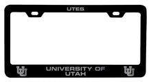Load image into Gallery viewer, Utah Utes NCAA Laser-Engraved Metal License Plate Frame - Choose Black or White Color
