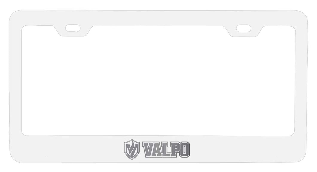 Valparaiso University NCAA Laser-Engraved Metal License Plate Frame - Choose Black or White Color