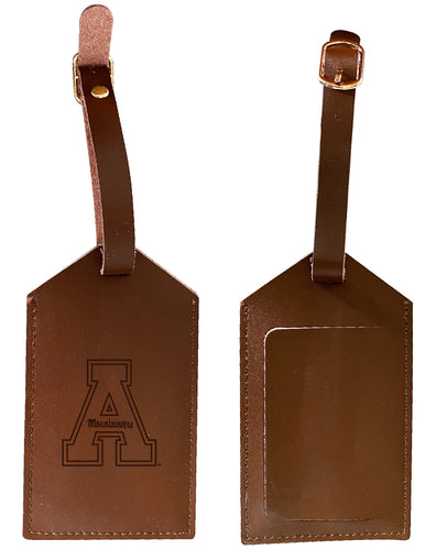 Elegant Appalachian State NCAA Leather Luggage Tag with Engraved Logo