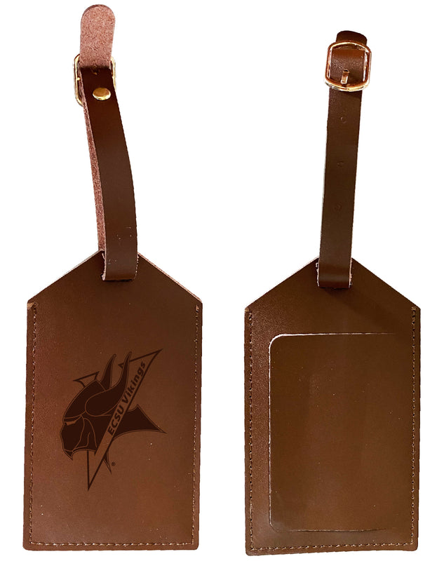 Elegant Elizabeth City State University NCAA Leather Luggage Tag with Engraved Logo