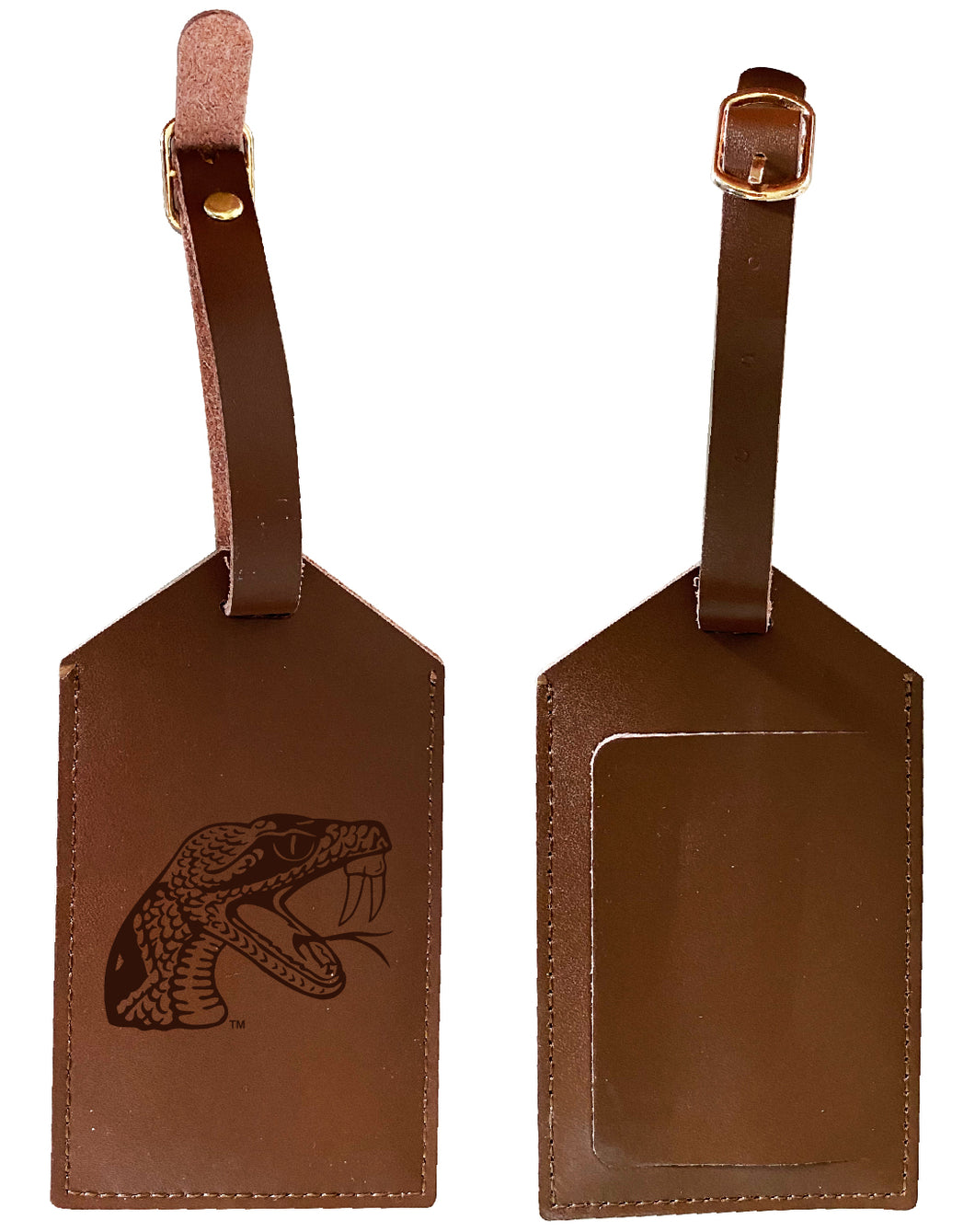 Elegant Florida A&M Rattlers NCAA Leather Luggage Tag with Engraved Logo