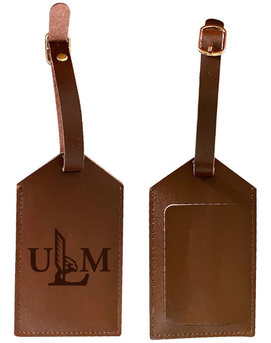 Elegant University of Louisiana Monroe NCAA Leather Luggage Tag with Engraved Logo