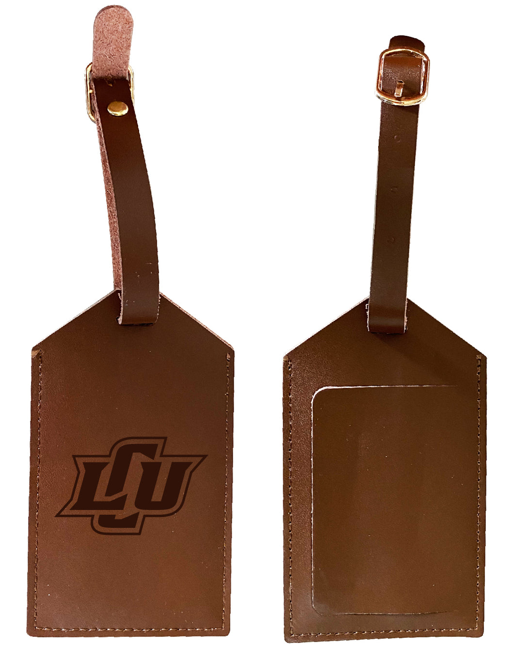 Lubbock Christian University Chaparral Leather Luggage Tag Engraved