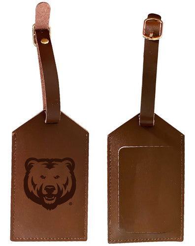 Elegant Northern Colorado Bears NCAA Leather Luggage Tag with Engraved Logo