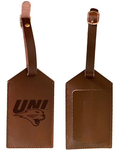 Elegant Northern Iowa Panthers NCAA Leather Luggage Tag with Engraved Logo
