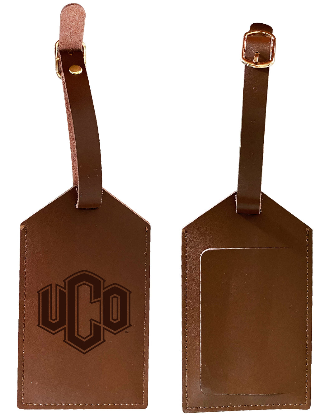 Elegant University of Central Oklahoma Bronchos NCAA Leather Luggage Tag with Engraved Logo