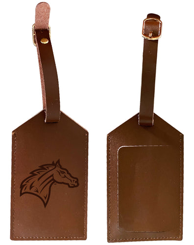 Elegant Rider University Broncs NCAA Leather Luggage Tag with Engraved Logo