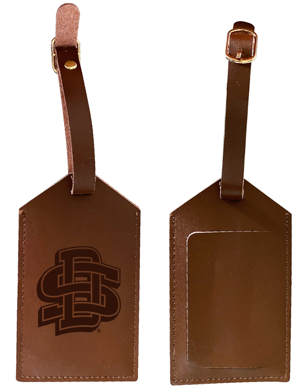 Elegant South Dakota State Jackrabbits NCAA Leather Luggage Tag with Engraved Logo