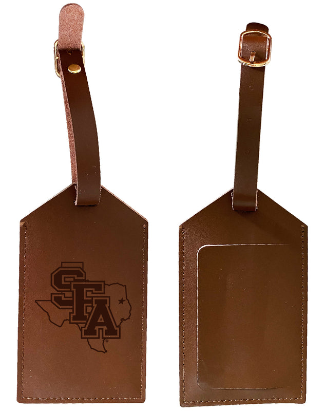 Elegant Stephen F. Austin State University NCAA Leather Luggage Tag with Engraved Logo