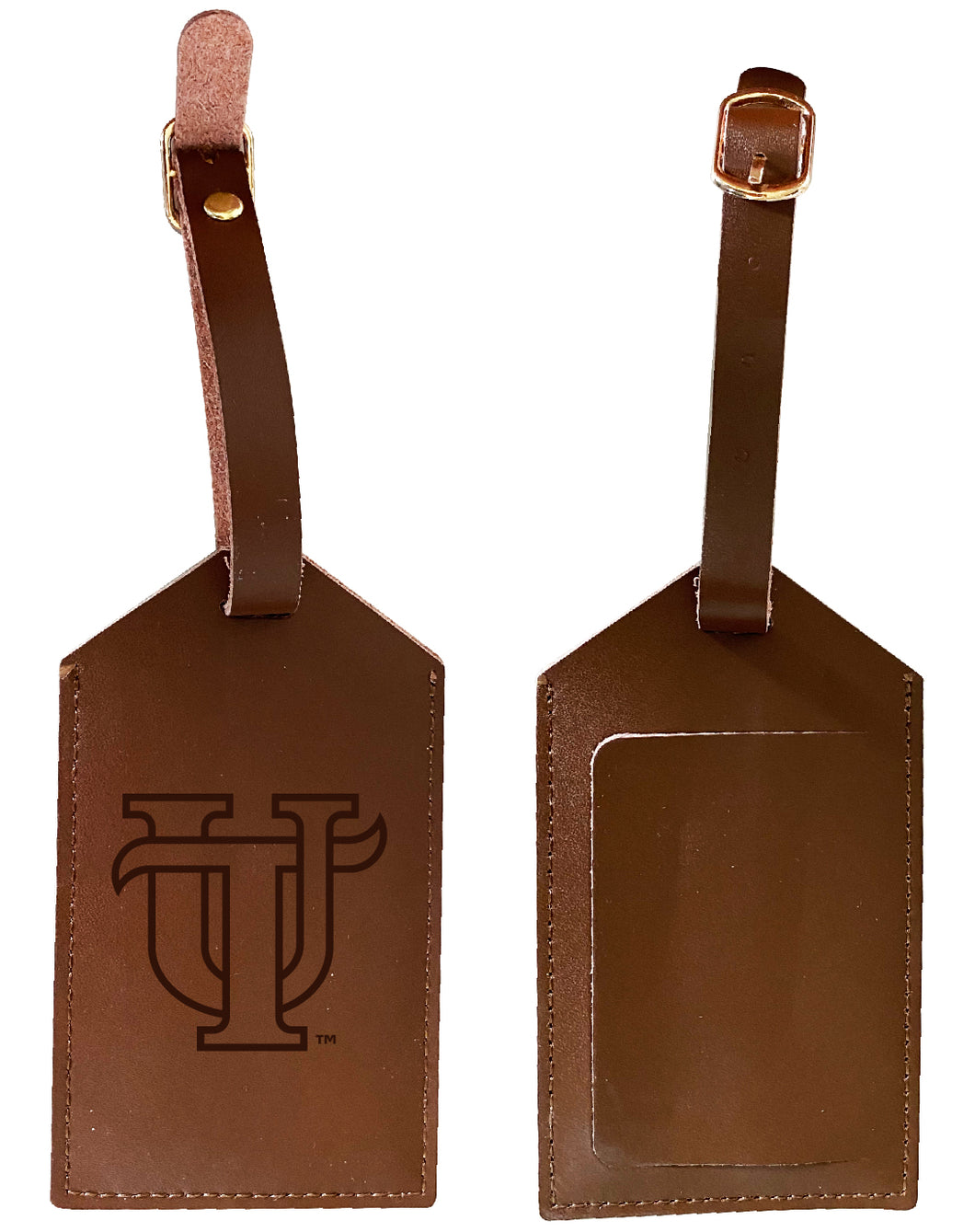 University of Tampa Spartans Leather Luggage Tag Engraved