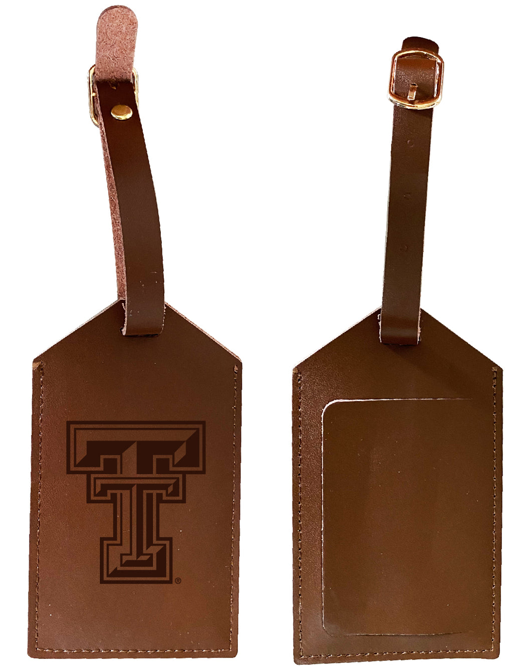 Texas Tech Red Raiders Leather Luggage Tag Engraved