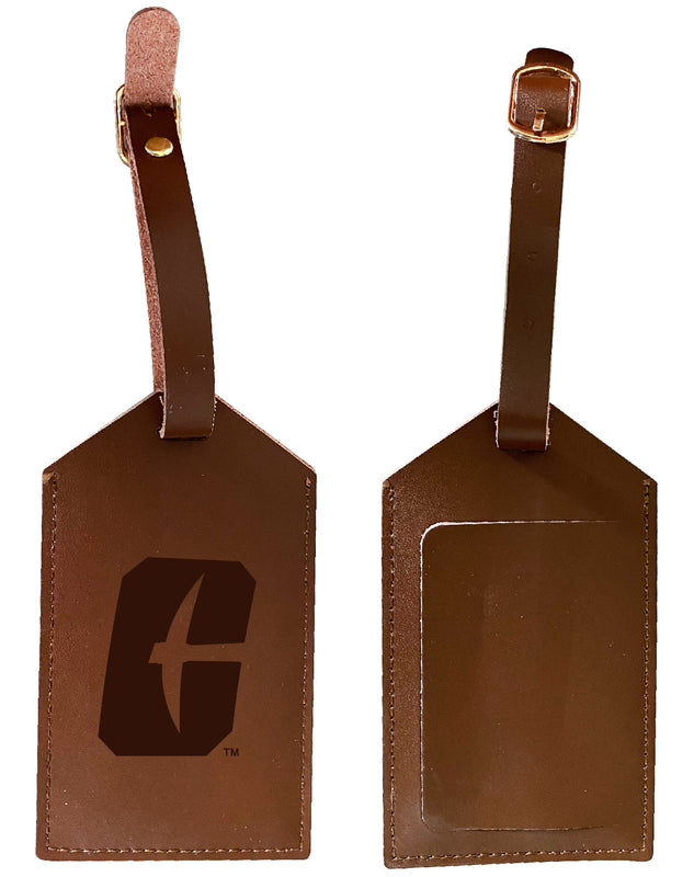 Elegant North Carolina Charlotte Forty-Niners NCAA Leather Luggage Tag with Engraved Logo