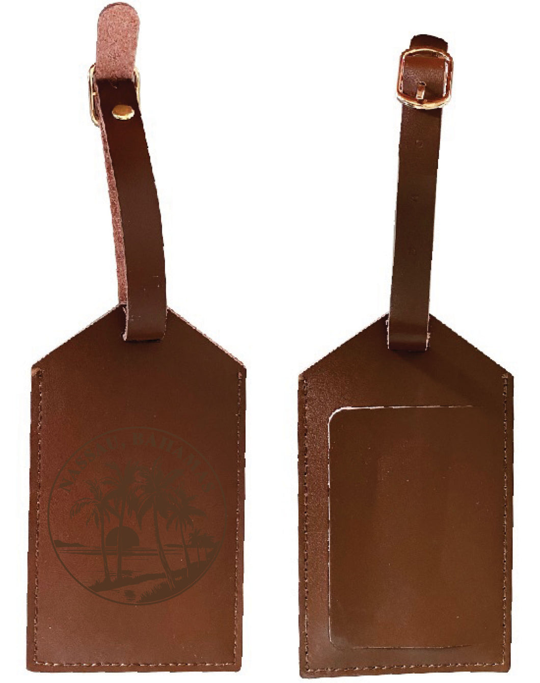 Nassau the Bahamas Souvenir Leather Luggage Tag