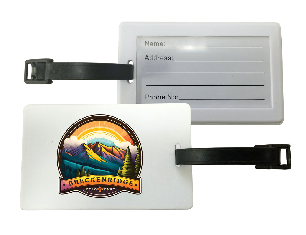 Breckenridge Colorado Design B Souvenir Luggage Tag 2-Pack