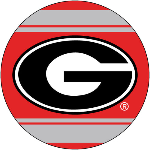 Georgia Bulldogs Polka Dot 4-Inch Round Shape NCAA High-Definition Magnet - Versatile Metallic Surface Adornment