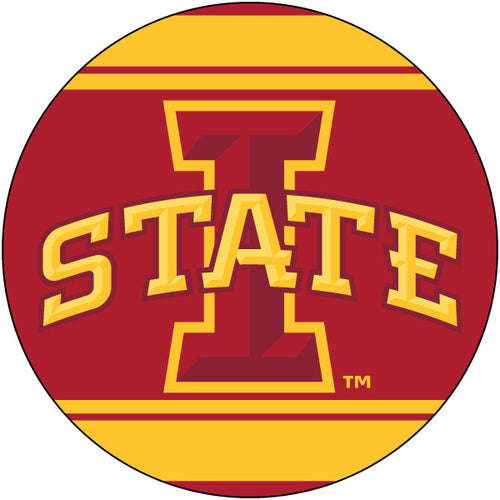 Iowa State Cyclones Polka Dot 4-Inch Round Shape NCAA High-Definition Magnet - Versatile Metallic Surface Adornment