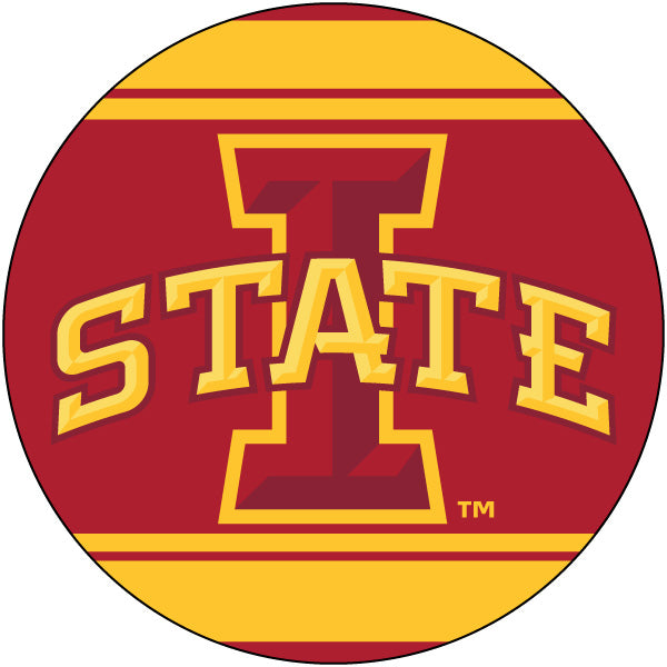 R and R Imports, Inc Iowa State Cyclones Collegiate 4 Inch Round Trendy Polka Dot Magnet
