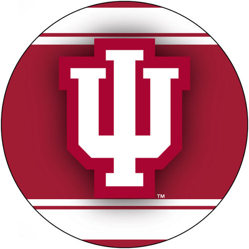 Indiana Hoosiers Polka Dot 4-Inch Round Shape NCAA High-Definition Magnet - Versatile Metallic Surface Adornment