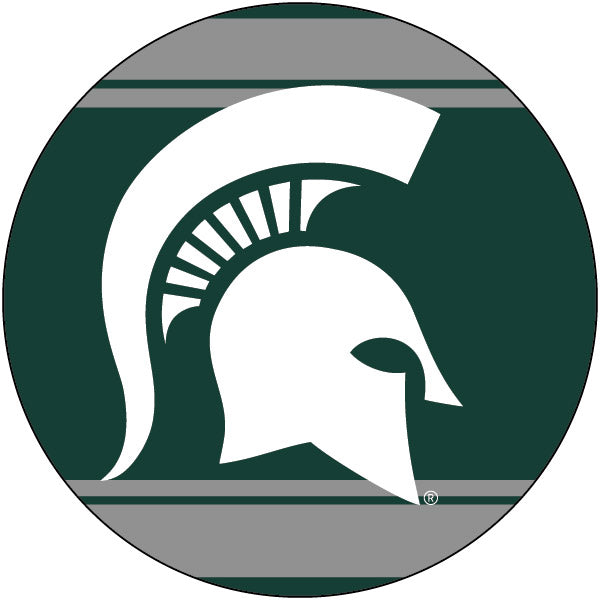 Michigan State Spartans 4 Inch Round Trendy Polka Dot Magnet