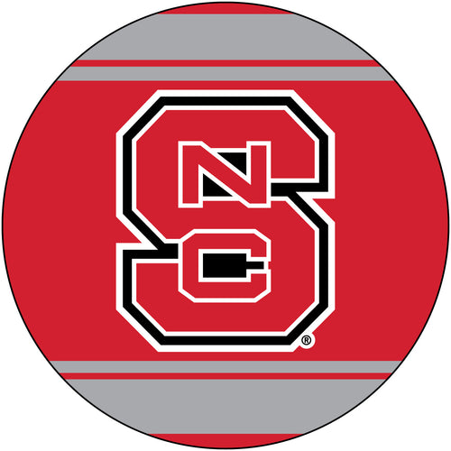 NC State Wolfpack Polka Dot 4-Inch Round Shape NCAA High-Definition Magnet - Versatile Metallic Surface Adornment