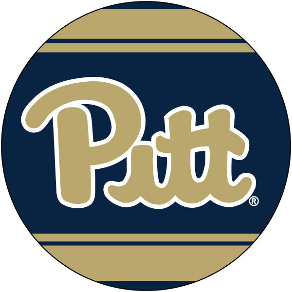 Pittsburgh Panthers Polka Dot 4-Inch Round Shape NCAA High-Definition Magnet - Versatile Metallic Surface Adornment